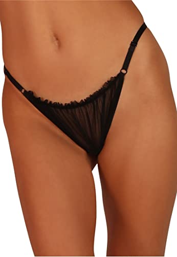 OW COLLECTION Secret G-stringi damskie, czarny, XL