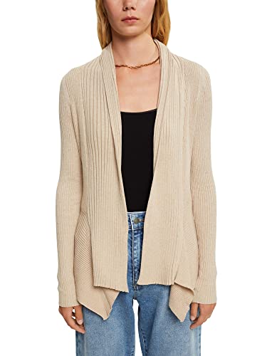 ESPRIT Damski kardigan z dzianiny, Sand, XS