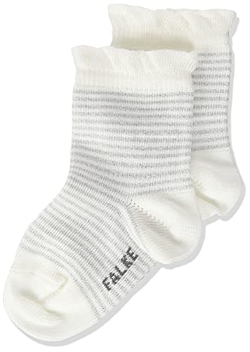FALKE Unisex Baby Glitter Stripe B skarpety, biały (White 2000), 74/80 cm