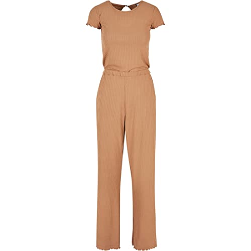 Urban Classics Ladies Rib Wid Leg Kombinezon damski, darktaupe, 4XL