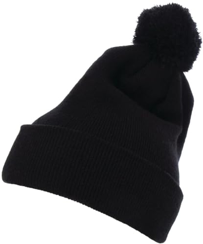 Flexfit Czapka typu beanie z mankietami, uniseks, czarny, jeden rozmiar