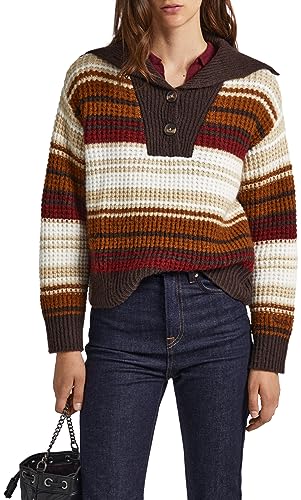 Pepe Jeans Sweter damski Dasha, Brązowy (tytoń), XL
