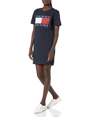Tommy Hilfiger Damska sukienka z grafiką na co dzień, Sky Capitain, M