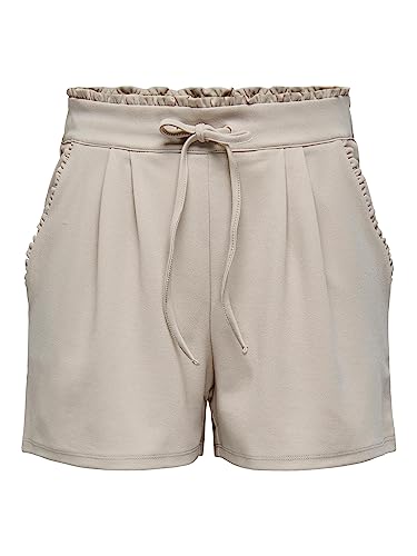 Bestseller A/S Damskie szorty ONLSANIA Frill JRS, szare (Chateau Gray), S, Chateau Gray, S