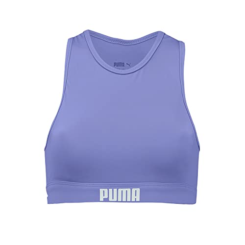 PUMA Damski strój kąpielowy typu racerback bikini top, fioletowy (elektryczny), S, purpurowy elektryczny, S
