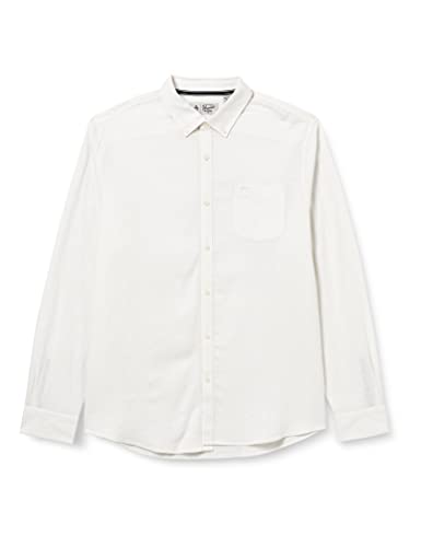 ORIGINAL PENGUIN Męska koszula lniana WVN Ls Str, Jasnobiały, M