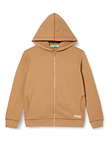 United Colors of Benetton Chłopięca bluza z kapturem z długim rękawem, brązowy tytoniowy 34a, 150