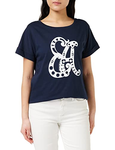 Emporio Armani Damska koszulka Logomania, morski, S