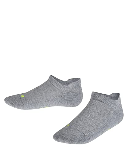 FALKE Uniseks - dzieci Skarpety do trampek Cool Kick Sneaker K SN Oddychający I Szybkoschnący krótkie jednokolorowe 1 Para, Szary (Light Grey 3400), 35-38 (9-12 lata)