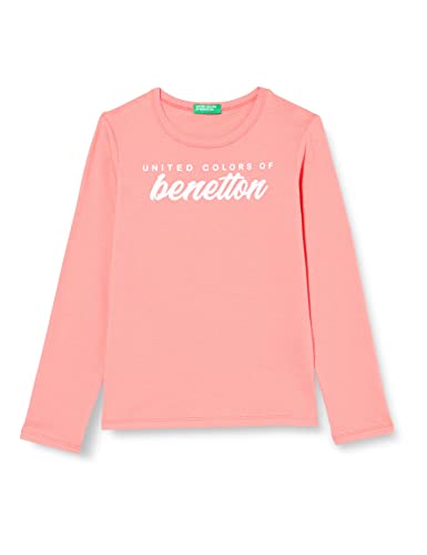United Colors of Benetton Koszulka dziewczęca z siateczką G/C M/L 3096c10c9, pomarańczowa 1r0, 170 cm, Orange 1r0, 170