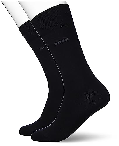BOSS Męskie skarpety 2P RS VI Bamboo Regular Socks, czarne, 40-46, czarny, 46 EU