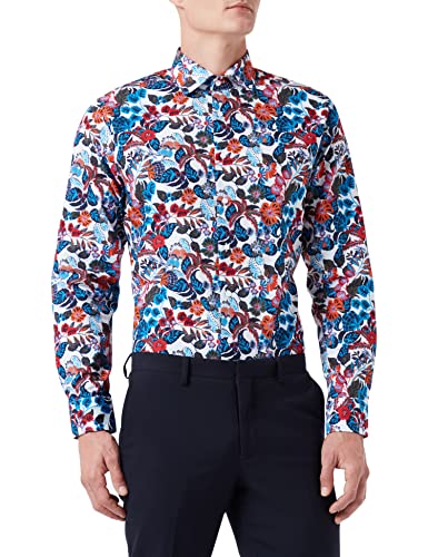 Seidensticker Męska koszula biznesowa, czerwony, 36 PL