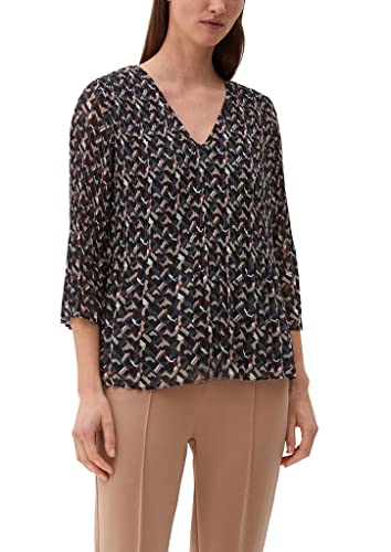 s.Oliver BLACK LABEL Bluzka damska z rękawem 3/4, 32, czarny, 32