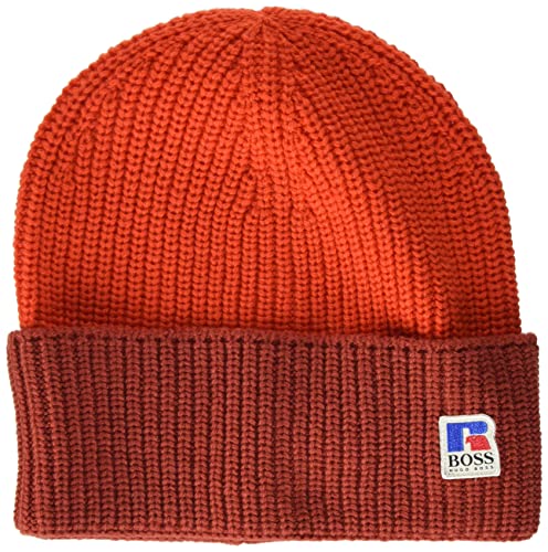 BOSS Męska czapka Flog_ra Beanie, Bright Orange821, jeden rozmiar