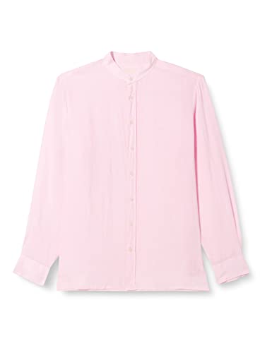 Hackett London Męska koszula barwiona lniana P, różowy, XXL