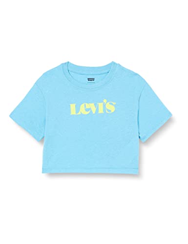 Levi'S Kids Ss High Rise Koszulka dziewczęca 2-8 lat, Bonnie Blue, 8 lat