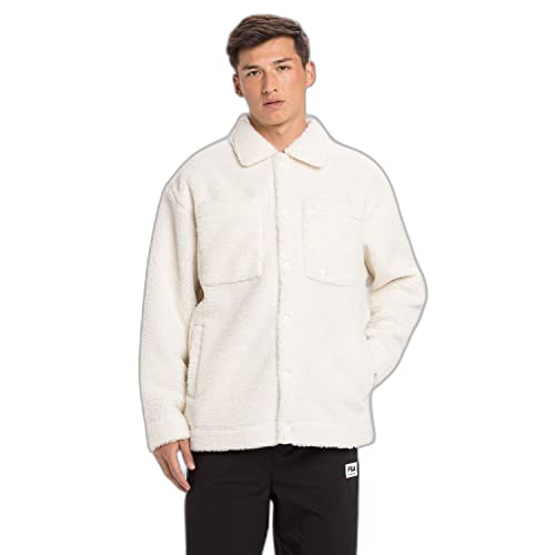 FILA Męska kurtka Berance Sherpa Jacket, Egret, M