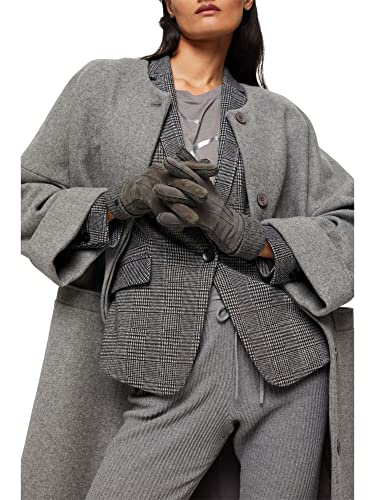 ESPRIT Damskie rękawiczki 111EA1R308, 015/GUNMETAL, L, 015/Gunmetal, L
