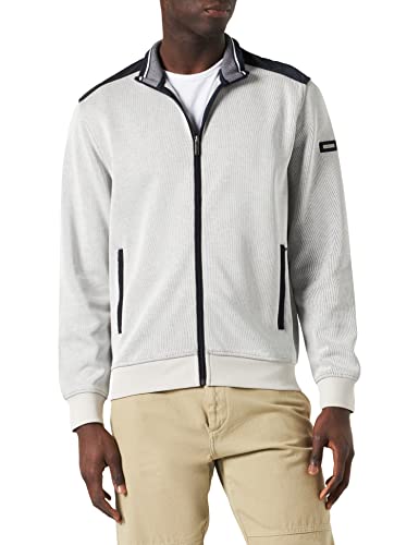 bugatti Męska kurtka z dzianiny 8700-35120, ecru, standardowa, écru, 3XL