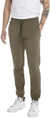 Replay spodnie męskie do biegania, 928 Dark Olive, XXL