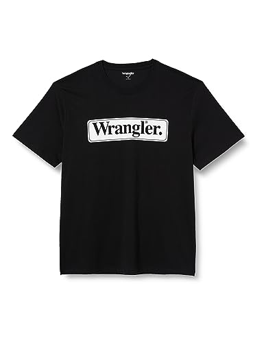 Wrangler T-shirt męski, czarny, 4XL
