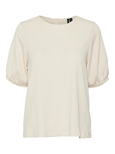 VERO MODA VMPEMA 2/4 O-Neck JRS BTQ Top, Whitecap Gray, S, whitecap gray, S