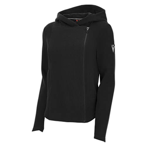 Macron Damska bluza z kapturem Athleisure Fcc Winnipeg z zamkiem na całej długości Blk Wmn Bluza, czarna, L, Czarny, L