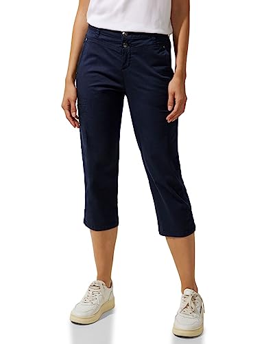 Street One Damskie spodnie cargo 3/4 sportowe, Deep Blue, 34W / 22L