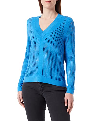 s.Oliver Sweter damski, z długim rękawem, niebieski, 42 (DE), niebieski, 42