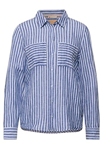 Street One lniana bluzka damska, Creamy Blue, 42