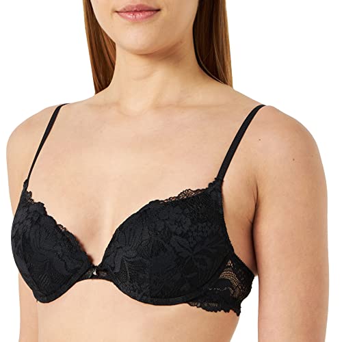Women'secret Klasyczny Biustonosz Koronka, Czarny, 85B