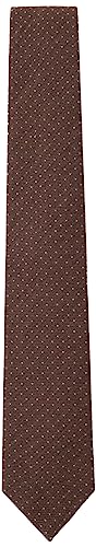 Hackett London Męskie krawaty mini w kropki, Brązowy (brązowy), Rozmiar uniwersalny