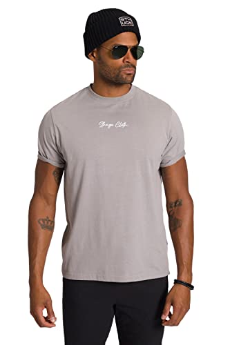 STHUGE Męski t-shirt z nadrukiem kl, szary kamienny, XL, kamienny szary, XL