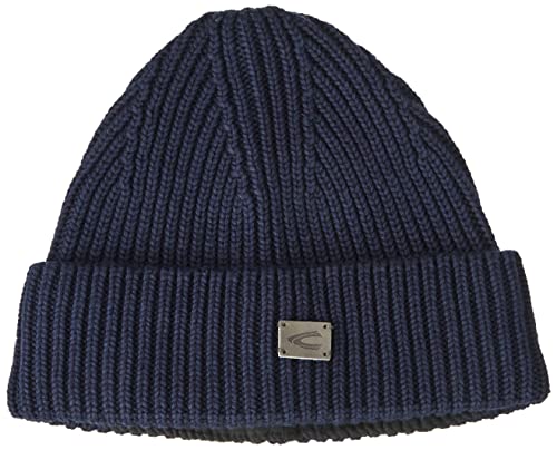 camel active Męska czapka beanie 406490/8M49, niebieski (Night Blue), OS
