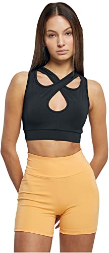 Urban Classics Damski biustonosz sportowy Crossed Sprots, czarny, XS