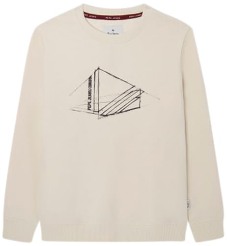 Pepe Jeans Bluza chłopięca Neville, beżowy (kość słoniowa), 14 lat