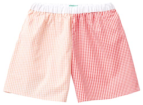 United Colors of Benetton Bermudy 47ktc901j szorty, wielokolorowy wzór w kratkę 902, 120 cm dla dziewcząt i dziewcząt, Wielokolorowy wzór w kratkę 902