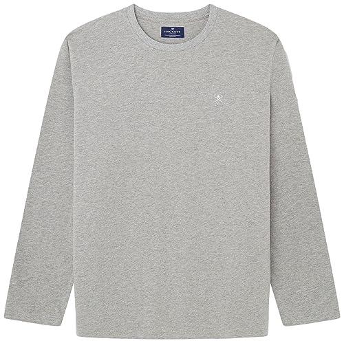 Hackett London Klasyczna koszulka męska Ls, Szary (szary Marl), S