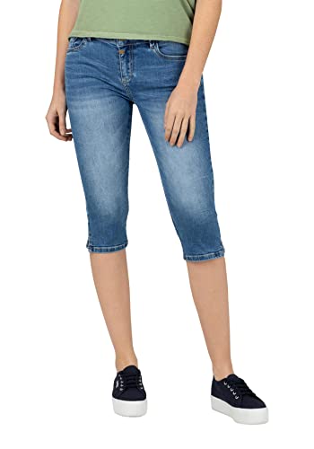 Timezone Legginsy damskie AleenaTZ 3/4, niebieskie pióro, 29, Długopis Blue Wash