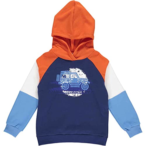 Fred's World by Green Cotton Chłopięca bluza z kapturem, mandarynka, 122