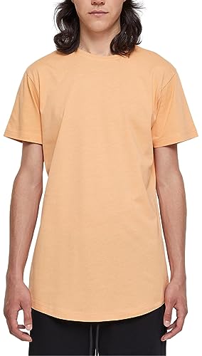 Urban Classics Męski T-Shirt Shaped Long Tee jednokolorowy, długi krój, męska koszula, dostępna w wielu różnych kolorach, rozmiary XS- 5XL, pomarańczowy (Paleorange), 4XL
