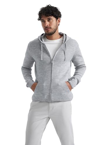 DeFacto Męski kardigan/bolerko, szary, L