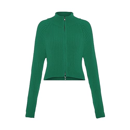 myMo Damski kardigan prążkowany zielony XL/XXL, zielony, XL