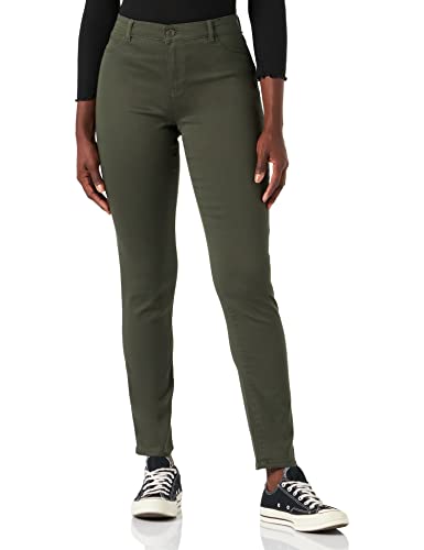 Naf Naf Damskie spodnie Fpower Skinny, Muzeka, zielony, 34