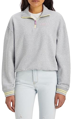 Levi's Graphic Rue 1/4 Zip Crew bluza damska, Logo Crew Boxy Sans, M
