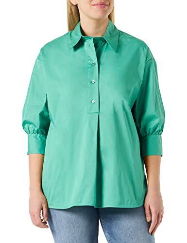 Seidensticker Damska bluzka o kroju regular fit, z długim rękawem, zielony, 40