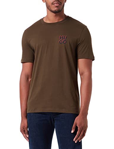 HUGO t-shirt męski dimento, Dark Green303., XS