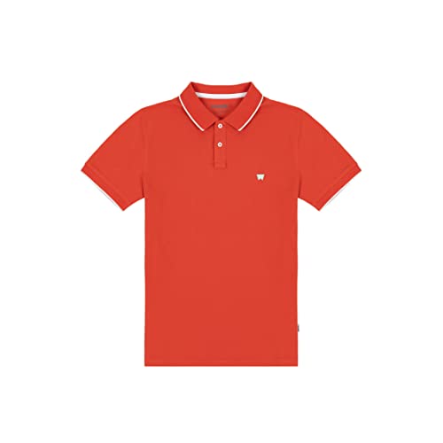 Wrangler Męska koszulka polo, papryka, rozmiar S, paprykowy, S