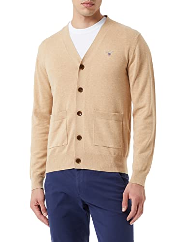 GANT sweter męski, Khaki Mel, 3XL