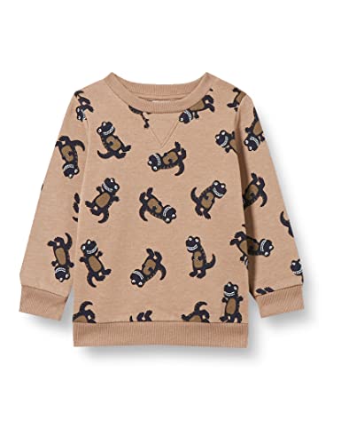 NAME IT Bluza chłopięca Nmmvimo Ls AOP Sweat Bru N, affogat, 92